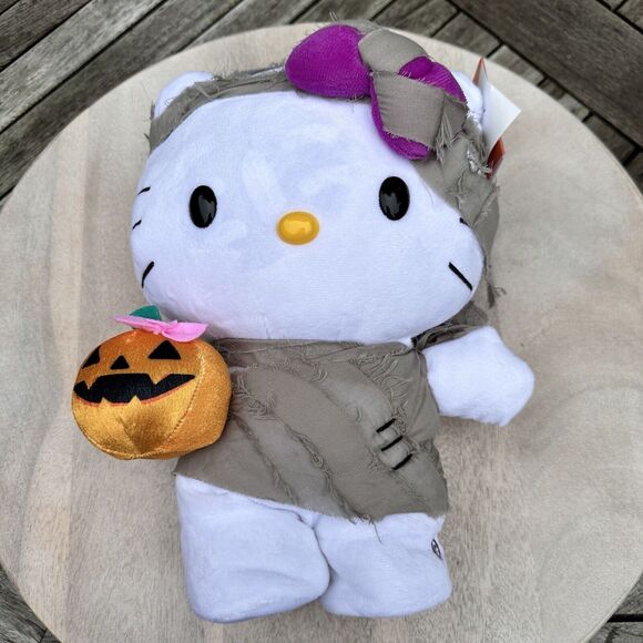 Hello Kitty Halloween Side Stepper Musical Mummy "Harpsi" with Pumpkin New - Picture 1 of 8